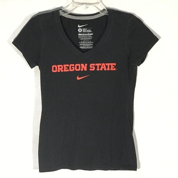 NIKE Women Small Oregon State V Neck Tee T Shirt - Picture 1 of 5